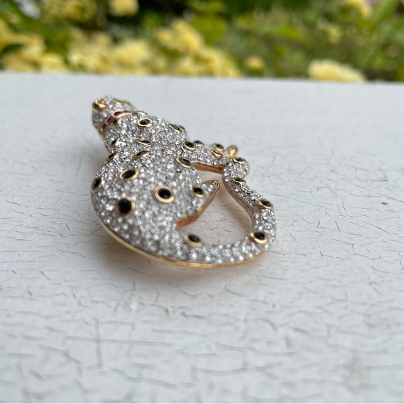 Swarovski crystal gold leopard brooch - Picture 6 of 9